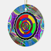 Rainbow NO NUKES Symbool Keramisch Ornament (Links)