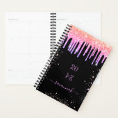 Rainbow noir rose parties scintillant gouttes glam (Devant avec enveloppe)