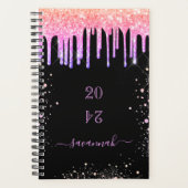 Rainbow noir rose parties scintillant gouttes glam (Devant)