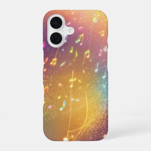Rainbow Note Symphony Phone Case iPhone 16 Hoesje (Achterkant)