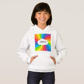 Rainbow nuage personnalisé sweat - shirt à capuche (Devant entier)