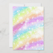 Rainbow Nuages Invitation Jour magique (Dos)