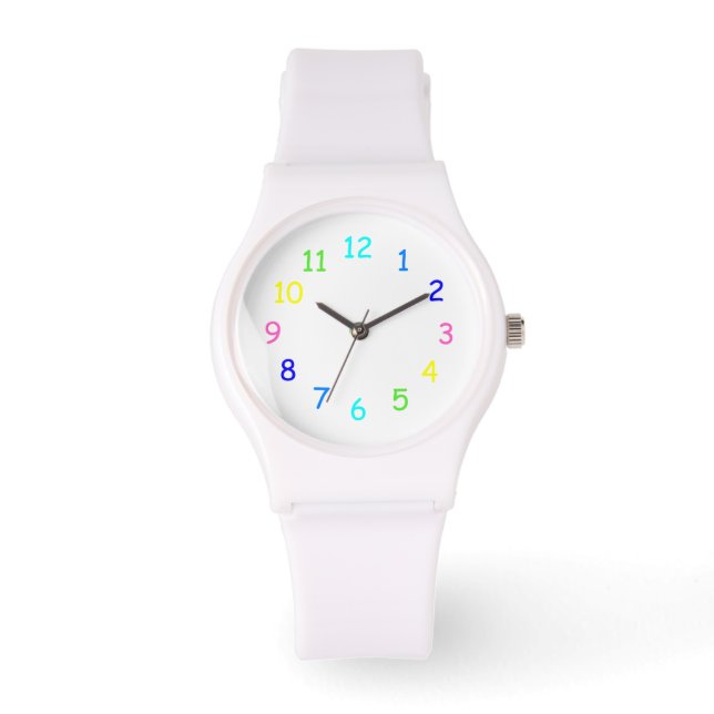 Rainbow Numbers Watch Horloge (Voorkant)
