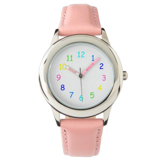 Rainbow Numbers Watch Horloge (Voorkant)