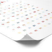 Rainbow Nummers Educatieve kinderkamer Decor Poster (Hoek)