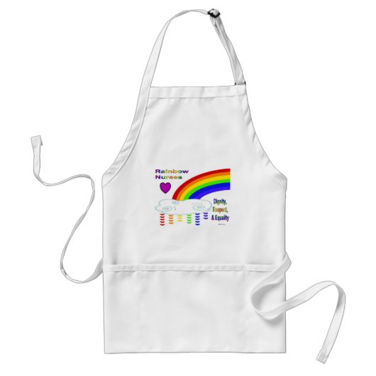 Rainbow Nurses Apron Standaard Schort (Voorkant)