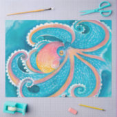 Rainbow Octopus tentacles Kraken Blauwgroen Waterv Tissuepapier (Craft)