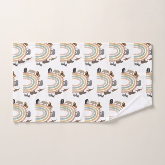 Rainbow Oerwoud Animals Pattern Bad Handdoek (Handdoek)