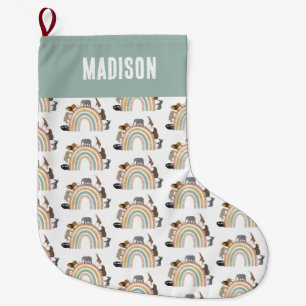 Rainbow Oerwoud Animals Pattern Grote Kerstsok