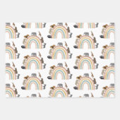 Rainbow Oerwoud Animals Pattern Inpakpapier Vel (Voorkant)