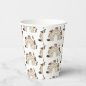 Rainbow Oerwoud Animals Pattern Papieren Bekers (Rechts)