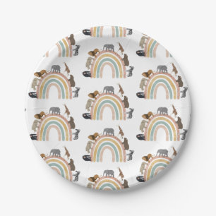 Rainbow Oerwoud Animals Pattern Papieren Bordje