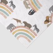 Rainbow Oerwoud Animals Pattern Tissuepapier (Detail)