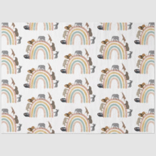 Rainbow Oerwoud Animals Pattern Tissuepapier