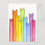 Rainbow of Cats Funny Carte postale (Devant)
