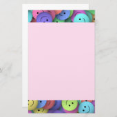 Rainbow of Colorful Happy Faces Briefpapier (Voorkant / Achterkant)