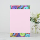 Rainbow of Colorful Happy Faces Briefpapier (Staand voorkant)