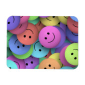 Rainbow of Colorful Happy Faces Magneet (Horizontaal)