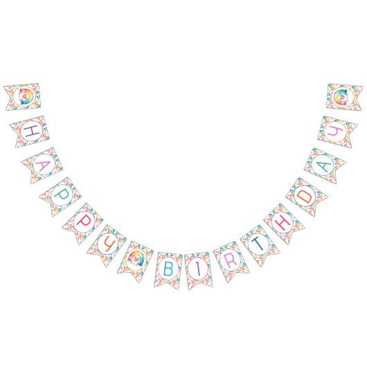 Rainbow of Fun Happy Birthday Party Banner (Alle)