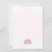 Rainbow of Fun Verjaardagsfeest Nodig Heldere Kleu Kaart (Achterkant)