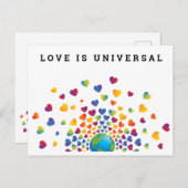 Rainbow of Hearts Design Feestdagenkaart (Voorkant / Achterkant)