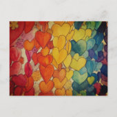 Rainbow of Hearts en Hope Celebration Briefkaart (Voorkant)