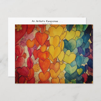 Rainbow of Hearts en Hope Celebration Briefkaart