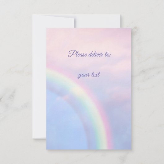 Rainbow of hope - pastel, save the date (Achterkant)