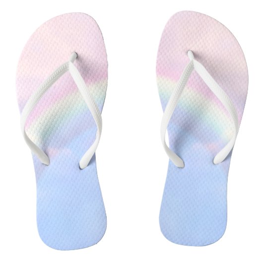 Rainbow of hope - pastel, teenslippers (Voetbed)