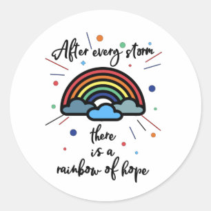 Rainbow of Hope Ronde Sticker