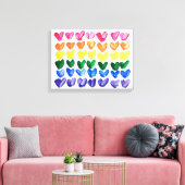 Rainbow of Love - Leuke kleurrijke handgeschilderd Canvas Afdruk (Insitu (Woonkamer))