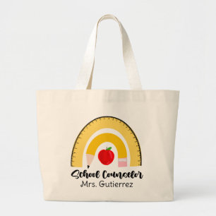 Rainbow of School Supplies Naam van de schooladvis Grote Tote Bag