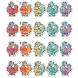 Rainbow of Silkies Vinyl Sticker Assortiment