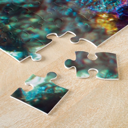 Rainbow Oil Slick Crystal Rock Legpuzzel (Zijkant)