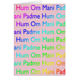 Rainbow Om Mani Padme Hum (en rose)
