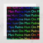Rainbow Om Mani Padme Hum sur Invitation noire (Devant / Derrière)