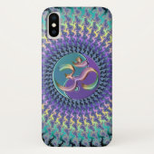 Rainbow Om Yin-Yang Fractal iPhone X Coque (Dos)