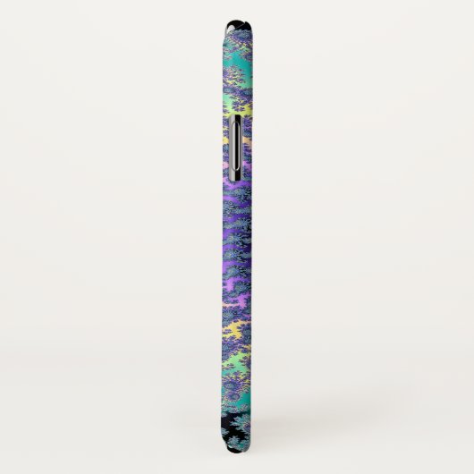 Rainbow Om Yin-Yang Fractal iPhone X Coque (Dos/Droite)