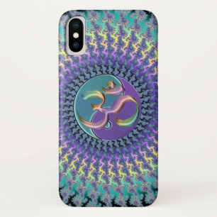 Rainbow Om Yin-Yang Fractal iPhone X Hoesje