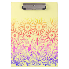 Rainbow Ombre Butterfly & Ladybugs Klembord