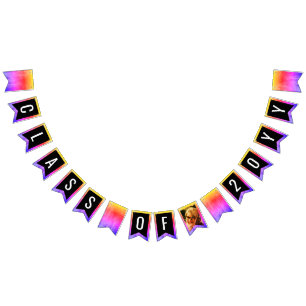Rainbow Ombre Faux Glitter Graduparty Vlaggetjes