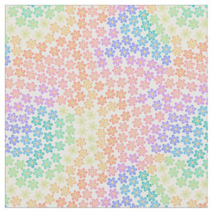 Rainbow Ombre Flowers Pattern Stof