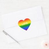 Rainbow Ombre Love Conversation Heart Hart Sticker (Envelop)