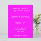 Rainbow Ombre Magenta Wedding Kaart (Staand voorkant)