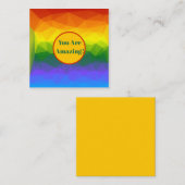 Rainbow Ombre Polygon Notitiekaartje (Voorkant / Achterkant)