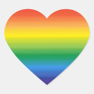 Rainbow Ombre Pride Hart Sticker