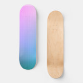 Rainbow Ombre Square Pixel Skateboard (Voorkant)