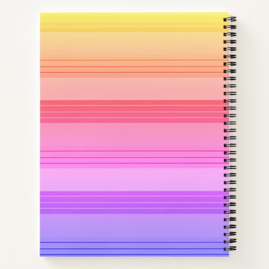 Rainbow Ombre stripe Pattern-laptop Notitieboek (Achterkant)