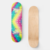 Rainbow Ombre Unicorn Skateboard (Recto)