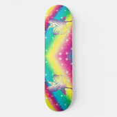 Rainbow Ombre Unicorn Skateboard (Recto)